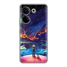Космические Чехлы для ТЕХНО Камон 20 (VPrint) (Галактический вид)