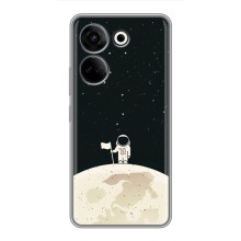 Космические Чехлы для ТЕХНО Камон 20 (VPrint) (На луне)