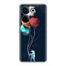 Космические Чехлы для ТЕХНО Камон 20 (VPrint) (Планеты шарики)
