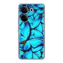Силиконовый бампер с картинкой животных для Tecno Camon 20 (Крылья бабочек)