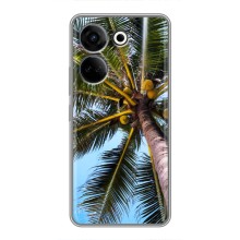 Силиконовый чехол с КАРТИНКАМИ лето для Tecno Camon 20 (AlphaPrint) (Пальма)