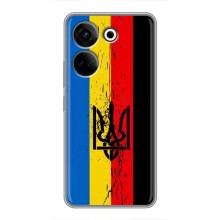 Украинские Чехлы для Tecno Camon 20 с картинкой УПА (AlphaPrint) (Флаг УПА)