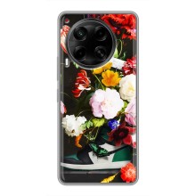 Брендновые Чехлы для Tecno Camon 30 (CL6) - (PREMIUMPrint) (Nike цветы)