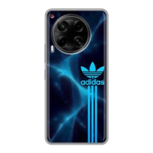 Чехлы Адидас для Tecno Camon 30 (CL6) (AlphaPrint) (Синий Адидас)