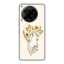 Чехлы для любимой на Техно Камон 30 (VPrint) (Руки любви)