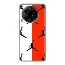 Чехлы для Tecno Camon 30 (CL6) - с картинкой JORDAN (AlphaPrint) (Лого Джордан)