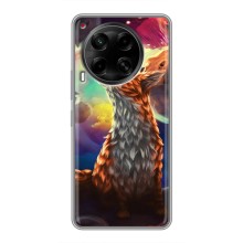 Чехлы с картинкой Лисички для Tecno Camon 30 (CL6) (VPrint) (Лисица в космосе)