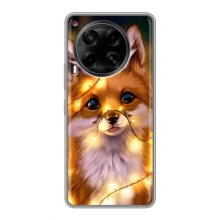 Чехлы с картинкой Лисички для Tecno Camon 30 (CL6) (VPrint) (Лисичка в гирляндах)