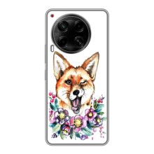 Чехлы с картинкой Лисички для Tecno Camon 30 (CL6) (VPrint) (Веселая лисичка)
