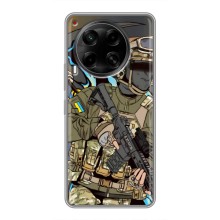 Чехлы с картинкой ЗСУ для Tecno Camon 30 (CL6) (AlphaPrint) (Воин ВСУ)