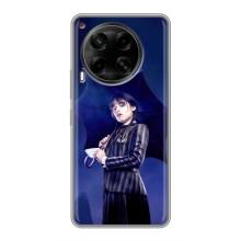 Чехлы с принтом Уэнсдей на Tecno Camon 30 (CL6) – Уэнсдей с зонтом