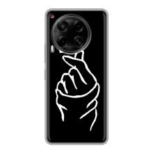 Чохол (Знак сердечка) для Tecno Camon 30 (CL6) – Сердечко на чорному