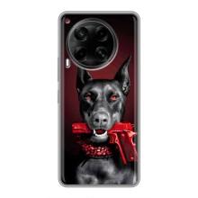 Чехол ДОБЕРМАН для Tecno Camon 30 (CL6) (Доберман злой)