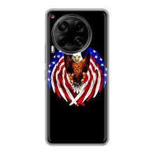 Чехол Флаг USA для Tecno Camon 30 (CL6) – Крылья США