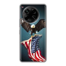 Чохол Прапор USA для Tecno Camon 30 (CL6) (Орел і прапор)