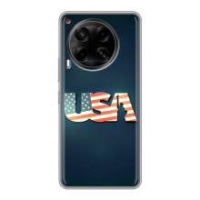 Чехол Флаг USA для Tecno Camon 30 (CL6)