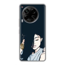 Чехол с печатью для Tecno Camon 30 (CL6) - (Мода) (AlphaPrint) (Красивая девочка)