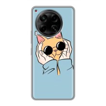 Чехол на Техно Камон 30 с Котами (VPrint) (Котик в очках)