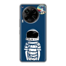Чехол NASA для Tecno Camon 30 (CL6) (AlphaPrint) (Мальчик в шлеме)