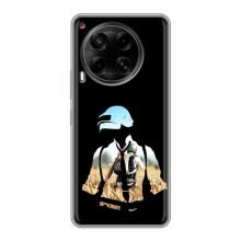 Силиконовый чехол с картинкой "Герой Pubg" на Tecno Camon 30 (CL6) – Пубг мен