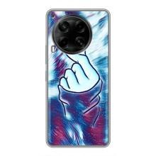 Чехол с принтом для Tecno Camon 30 (CL6) (AlphaPrint - Знак сердечка)