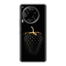 Чохол з зображенням смачної їжі для Tecno Camon 30 (CL6) – Чорна полуниця