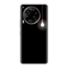 Чохол з картинками на чорному фоні для Tecno Camon 30 (CL6) – Лампочка