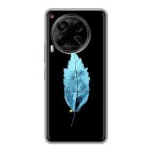 Чохол з картинками на чорному фоні для Tecno Camon 30 (CL6) – Листя