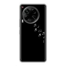 Чохол з картинками на чорному фоні для Tecno Camon 30 (CL6) – Ноти