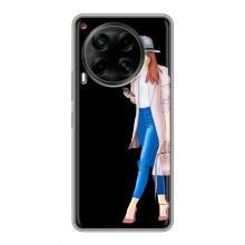 Чохол з картинкою Модні Дівчата Tecno Camon 30 (CL6) – Дівчина з телефоном
