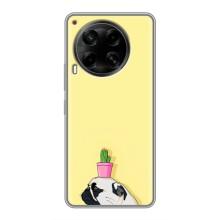 Бампер для Tecno Camon 30 (CL6) с картинкой "Песики" (Кактус на голове)