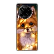 Чехол с Лисичкой для Tecno Camon 30 (CL6) – Новогодний лисенок