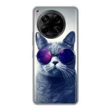 Чехол с принтом для Tecno Camon 30 (CL6) (AlphaPrint) Модные коты (Стильный кот)