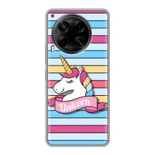 Чехол для Техно Камон 30 - (Единорожки - Новинки) (AlphaPrint) (Unicorn)