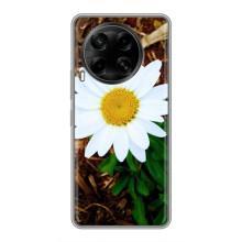 Чехол с ромашками на Tecno Camon 30 (CL6) – Белая ромашка