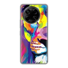 Чехол со Львом для Tecno Camon 30 (CL6) (VPrint) (Яркий Лев)