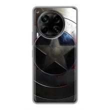 Чехол с Щитом Капитана Америки на Tecno Camon 30 (CL6) – Ретро Щит Капитана