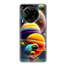 Чохол (ТПУ) з планетами на Tecno Camon 30 (CL6) – Сонячна система
