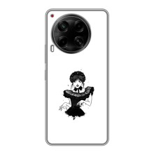 Чехлы Венсдей на Tecno Camon 30 (CL6) Уэнсдей (AlphaPrint) (танец Уэнздей)