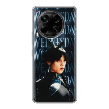 Чехлы Венсдей на Tecno Camon 30 (CL6) Уэнсдей (AlphaPrint) (Уэнздей кошка)