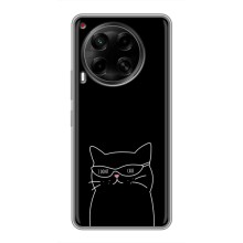 Чехол с рисунком кот на Tecno Camon 30 (CL6) (Равнодушный кот)