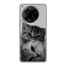 Чехол с рисунком кот на Tecno Camon 30 (CL6) (Пара котов)