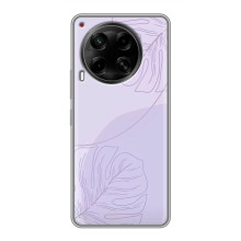 Чехол цветочный дизайн для Tecno Camon 30 (CL6) – Монстера фиолетовая