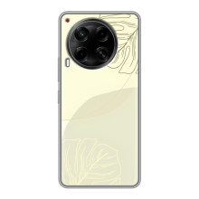 Чехол цветочный дизайн для Tecno Camon 30 (CL6) – Зелёный фон