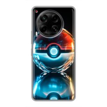 Чехол с Пикачу на Tecno Camon 30 (CL6) (Мяч Пикачу)