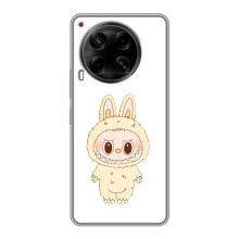 Чехол с принтом Лабубу для Tecno Camon 30 (CL6) – Бежевый Лабубу