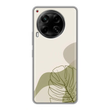 Силиконовый чехол с принтом в цветах на Tecno Camon 30 (CL6) – Монстера зелёная