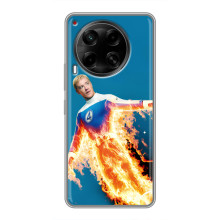 Чехол с принтом Фантастическая четверка для Tecno Camon 30 (CL6) – Человек-Факел