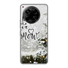 Новогодние, Праздничные Чехлы для Tecno Camon 30 (CL6) - 2024 год (Let it snow)