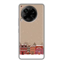 Новогодние, Праздничные Чехлы для Tecno Camon 30 (CL6) - 2024 год (Зимний город)
